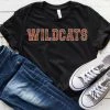 Hustle And Heart NC Wildcats Basketball/Silver Faux Chenille Letters Graphic Tee