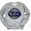 Hustle & Heart NC Wildcats Blue/White With Black Outline