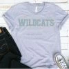Hustle And Heart NC Wildcats Light Blue Faux Chenille Letters Graphic Tee