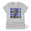Hustle And Heart NC Wildcats Royal Blue Lightning Bolt Graphic Tee Lightning Bolt Designs