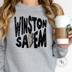 Hustle And Heart NC Winston Salem Lightning Bolt Graphic Tee Lightning Bolt Designs