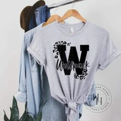 Hustle & Heart NC Wolfpack Black Leopard Screenprint Transfer