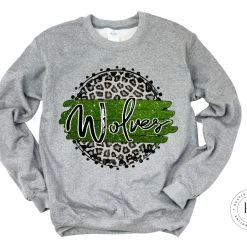 Hustle & Heart NC Wolves Green/Black With White Outline