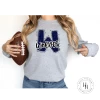 Hustle & Heart NC Wolves Navy Glitter Varsity Doodle School Doodle Designs