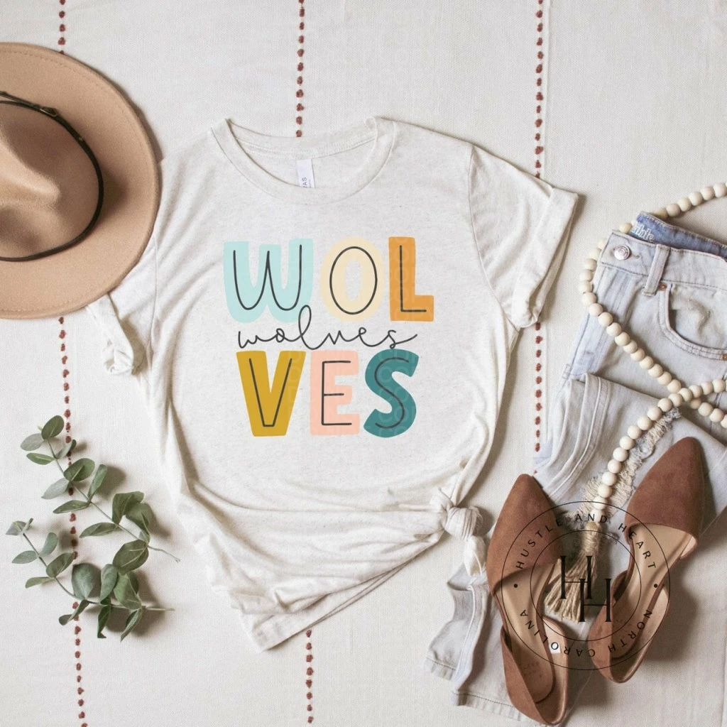 Hustle & Heart NC Transfers Wolves Water Color- SUBLIMATION TRANSFER