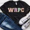 Hustle And Heart NC WRPC Light Pink/Lilac/Mint/Gold Faux Chenille Letters Graphic Tee
