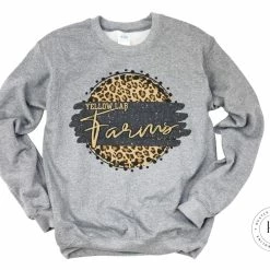Hustle & Heart NC Yellow Lab Farms Black/Cream Tan Leopard Faux Glitter Leopard Circle Designs